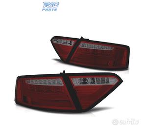 FANALI AUDI A5 07-11 LIGHT BAR ROSSO FUMÉ