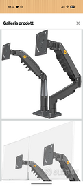 Ergosolid Supporto da scrivania per 2 monitor