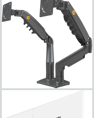 Ergosolid Supporto da scrivania per 2 monitor
