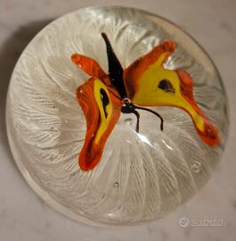 Ogg Vintage Presse-papier Murano Farfalla 