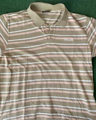 Polo Wrangler - Righe Beige e Rosa - Taglia XXL