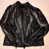 SPIDI  Giacca moto in pelle nera vintage