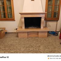 Camino in marmo rosa