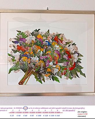 Quadri con fiori secchi, da pittrice melzese 