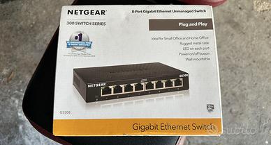 Switch Netgear GS308 8 porte Gigabit - mai usato