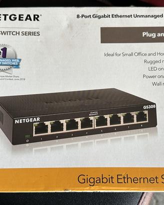 Switch Netgear GS308 8 porte Gigabit - mai usato