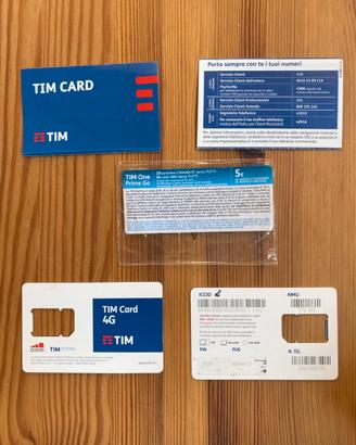 TIM Card 5 € con bustina (2 pezzi)