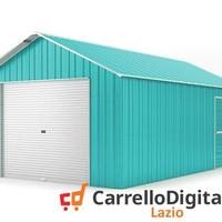 Baracca cantiere 438x724 con saracinesca azzurro