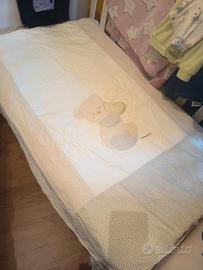 trapunta culla con copriletto e federa