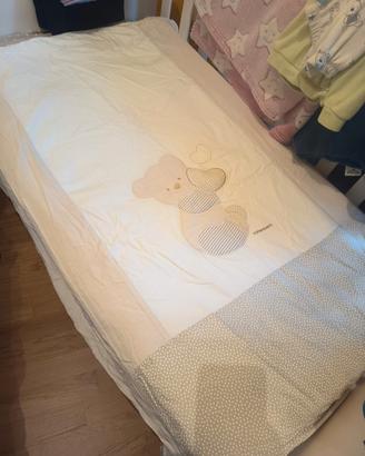 trapunta culla con copriletto e federa