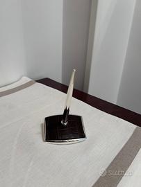 Penna con portapenne in pelle