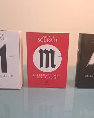 Lotto di tre libri di Antonio Scurati su Mussolini