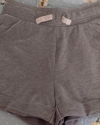 Pantaloncino in felpa grigio cotone 