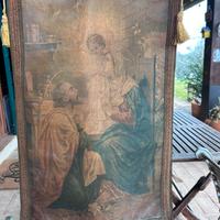 splendida cromolitografia d’epoca Sacra Famiglia
