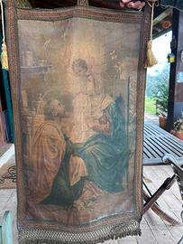 splendida cromolitografia d’epoca Sacra Famiglia