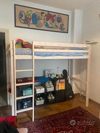 Letto soppalco sopra-elevato Flexa