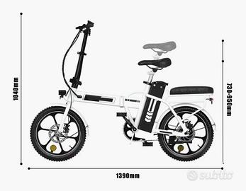 HITWAY Bicicletta Elettrica 16”