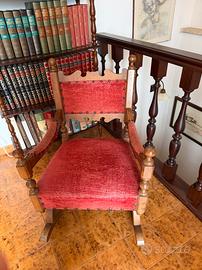 sedia a dondolo antica