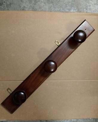 Appendiabiti da parete in legno 3 posti