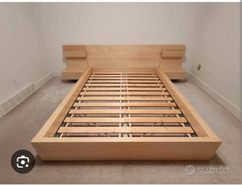 Letto contenitore Malm Ikea comodini integrati