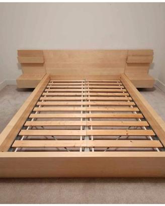 Letto contenitore Malm Ikea comodini integrati