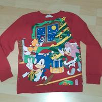 Sonic felpa pile bambino  8/10 anni nuova