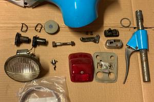 Manubrio faro tondo vespa 50 90 completo