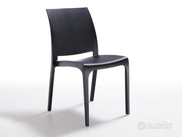 Sedie Polipropilene Impilabili Cod3159Nero Bar