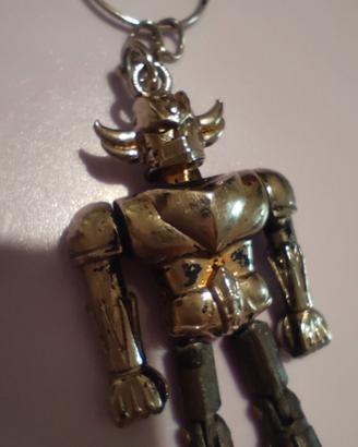 Portachiavi vintage Goldrake snodabile in metallo 