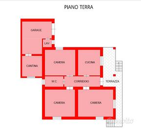 Casa su unico livello con terreno agricolo