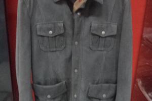 Giacca belstaff in pelle nabuk