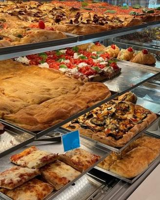 Pizza al taglio, focacce
