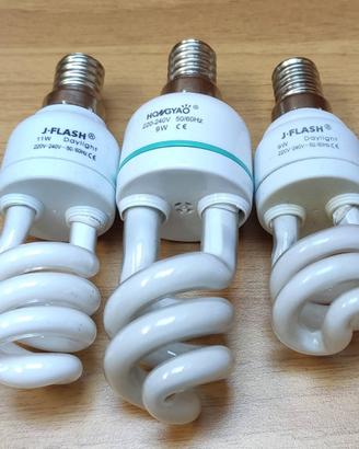 3 Lampadine a spirale a basso consumo E14