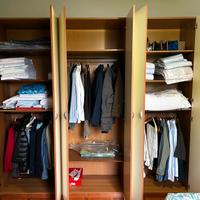 Armadio 6 ante bianco e legno+ Camera completa