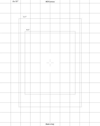 8x10" Ground Glass-Banco ottico large (203x254 mm)