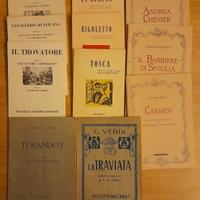 Lotto libretti d'opera lirica vintage 