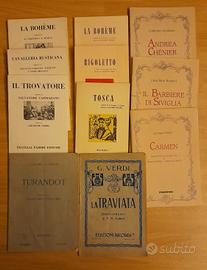 Lotto libretti d'opera lirica vintage 