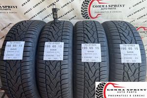 4 PNEUMATICI 195/65 R15 BARUM 4 STAGIONI SEMINUOVE