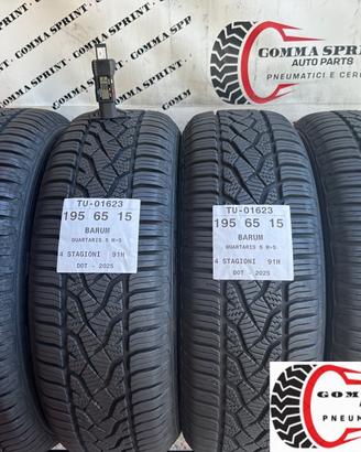 4 PNEUMATICI 195/65 R15 BARUM 4 STAGIONI SEMINUOVE