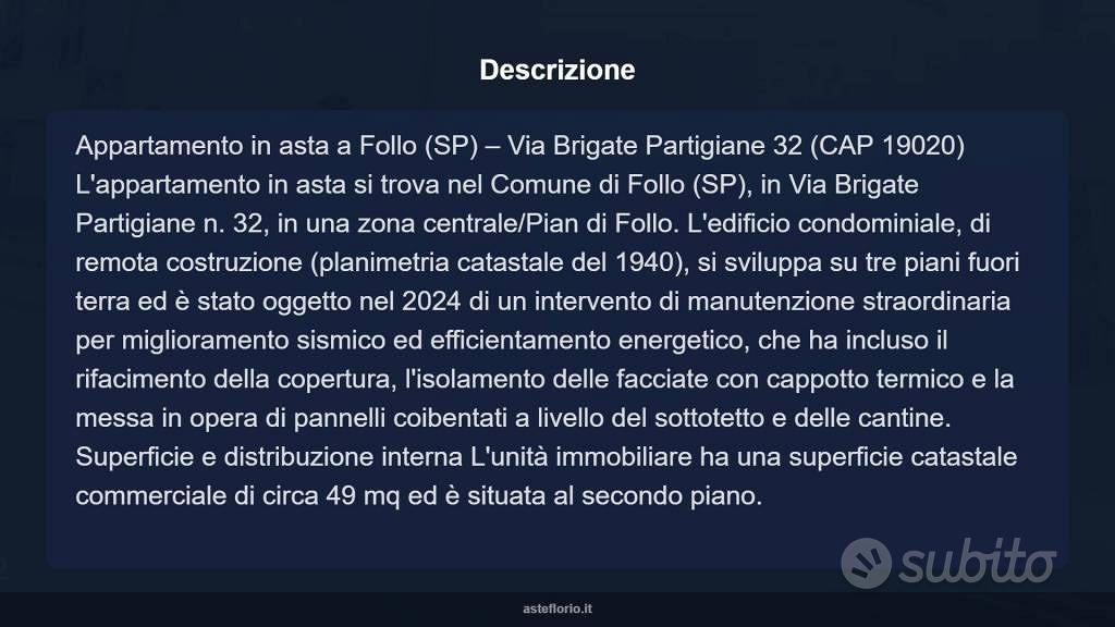 Appartamento – Follo, Piano di Follo - Altro