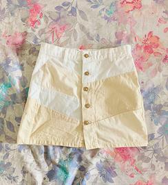 Minigonna in denim Stradivarius 42IT bianco/panna