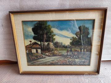 quadro olio su tela vintage