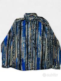 Camicia Vintage Unisex Oversize Seta Taglia L