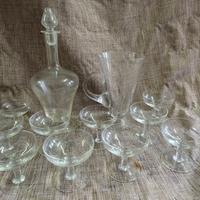 servizio in vetro soffiato anni '50