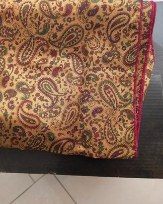 sciarpa foulard seta 120x25 cm.nuova verde o rosso