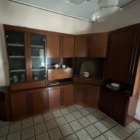 Mobile soggiorno angolare in legno stile vintage