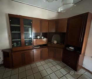 Mobile soggiorno angolare in legno stile vintage