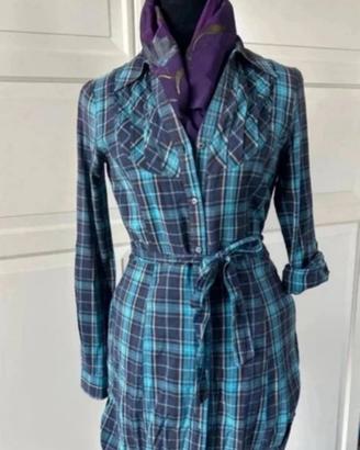 Camicia lunga donna scozzese ONLY tg M