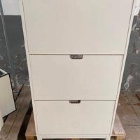 Scarpiera in laminato bianco