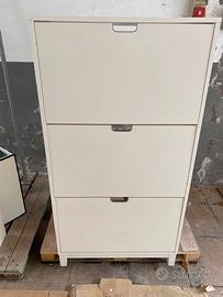 Scarpiera in laminato bianco